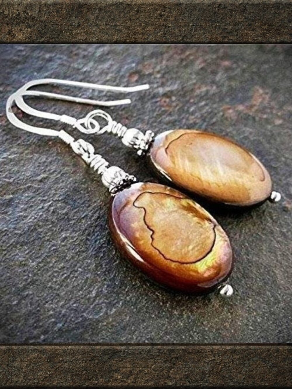 Sterling Silver Mother Of Pearl Earrings 925